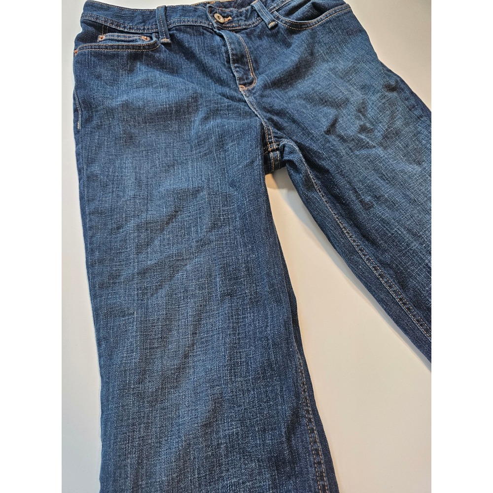 Eddie Bauer Natural Bootcut Jeans Womens 6R Blue Denim Stretch CAT 4265 - Picture 2 of 9